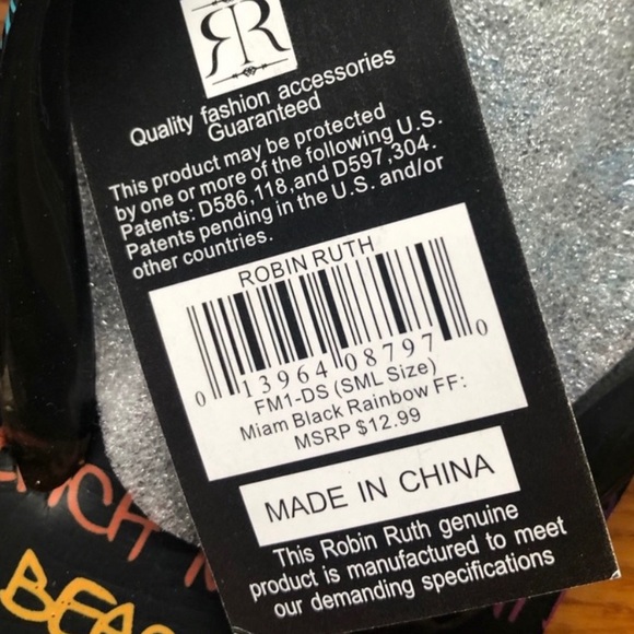 NWT flip flops from Miami Florida! Size S 36-37 - Picture 3 of 3